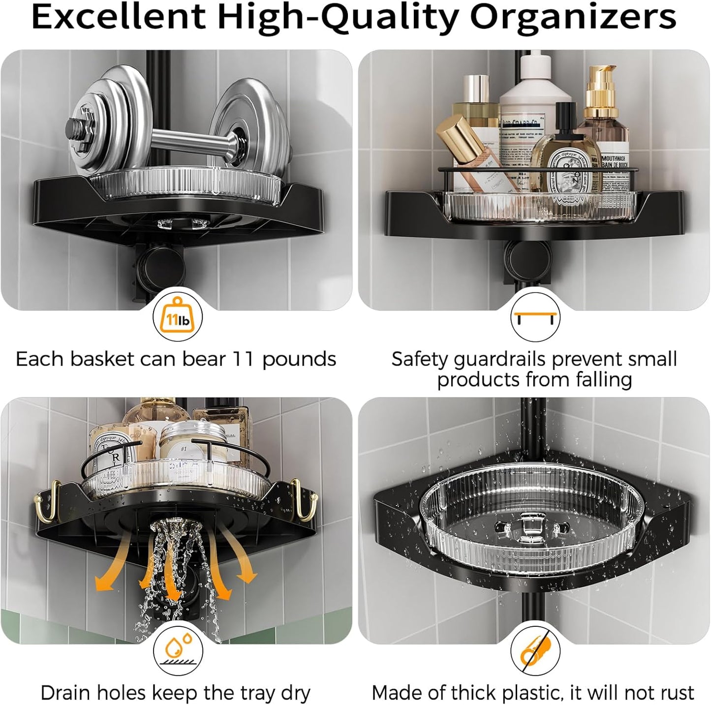 Corner Storage 4-tier Shelf